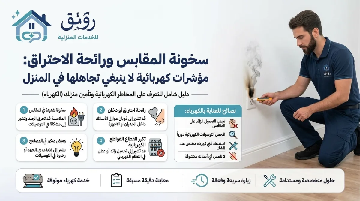 سخونة المقابس ورائحة الاحتراق: مؤشرات كهربائية لا ينبغي تجاهلها في المنزل