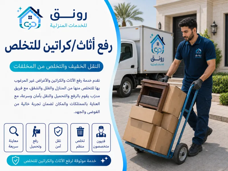 رفع أثاث/كراتين للتخلص