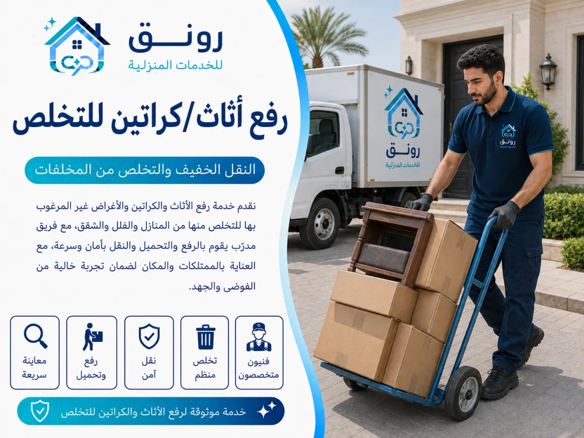 رفع أثاث/كراتين للتخلص