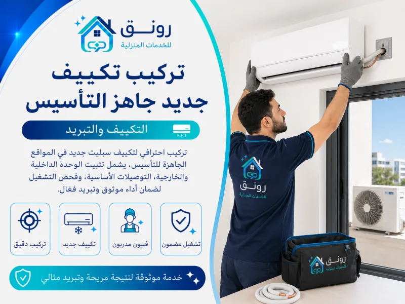 تركيب تكييف جديد جاهز التأسيس
