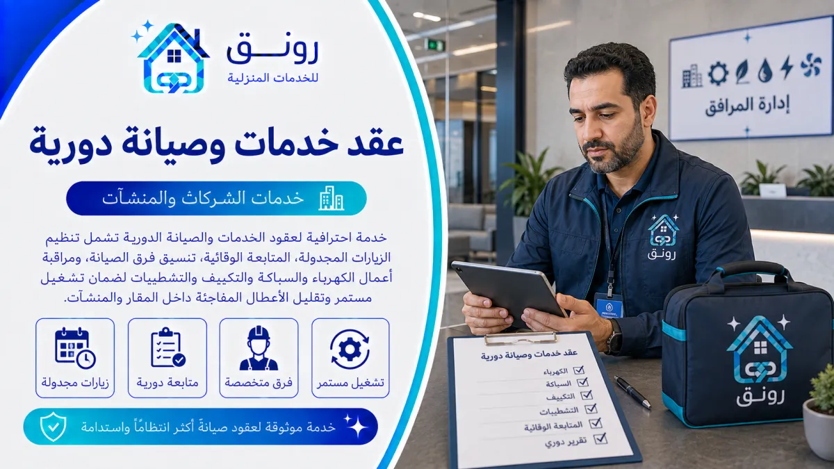 عقد خدمات وصيانة دورية - مدينة 6 أكتوبر