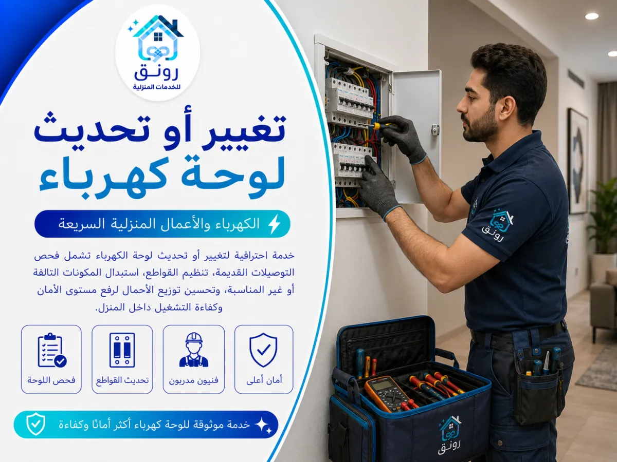 تغيير أو تحديث لوحة كهرباء