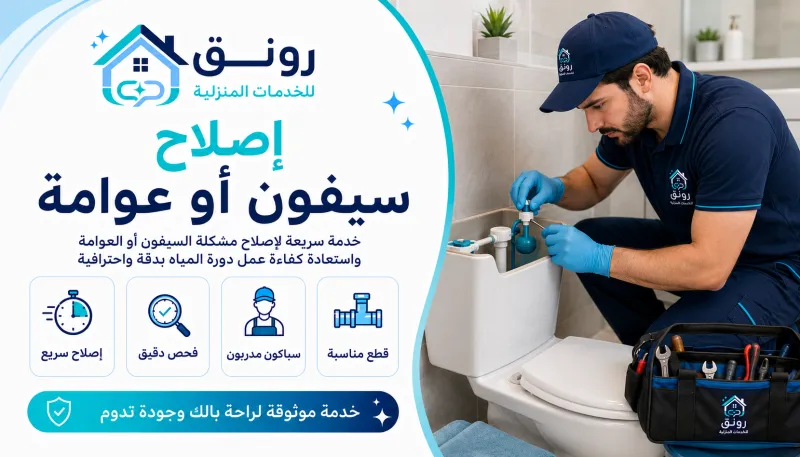 إصلاح سيفون أو عوامة