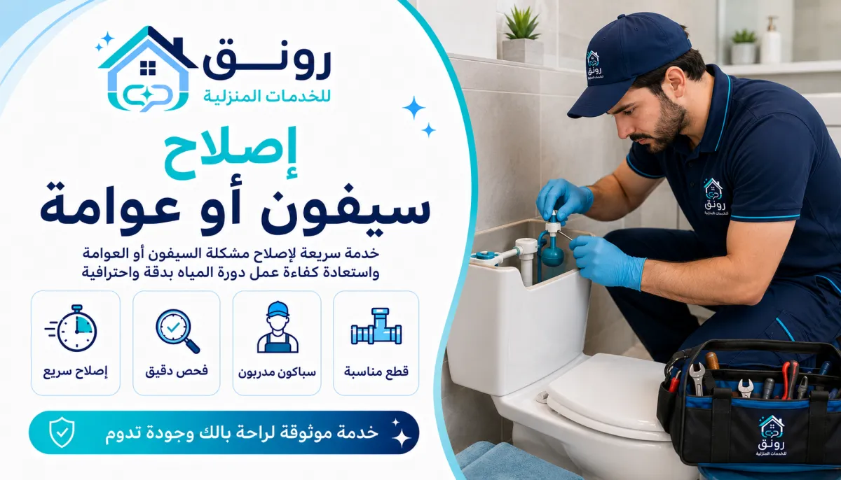 إصلاح سيفون أو عوامة