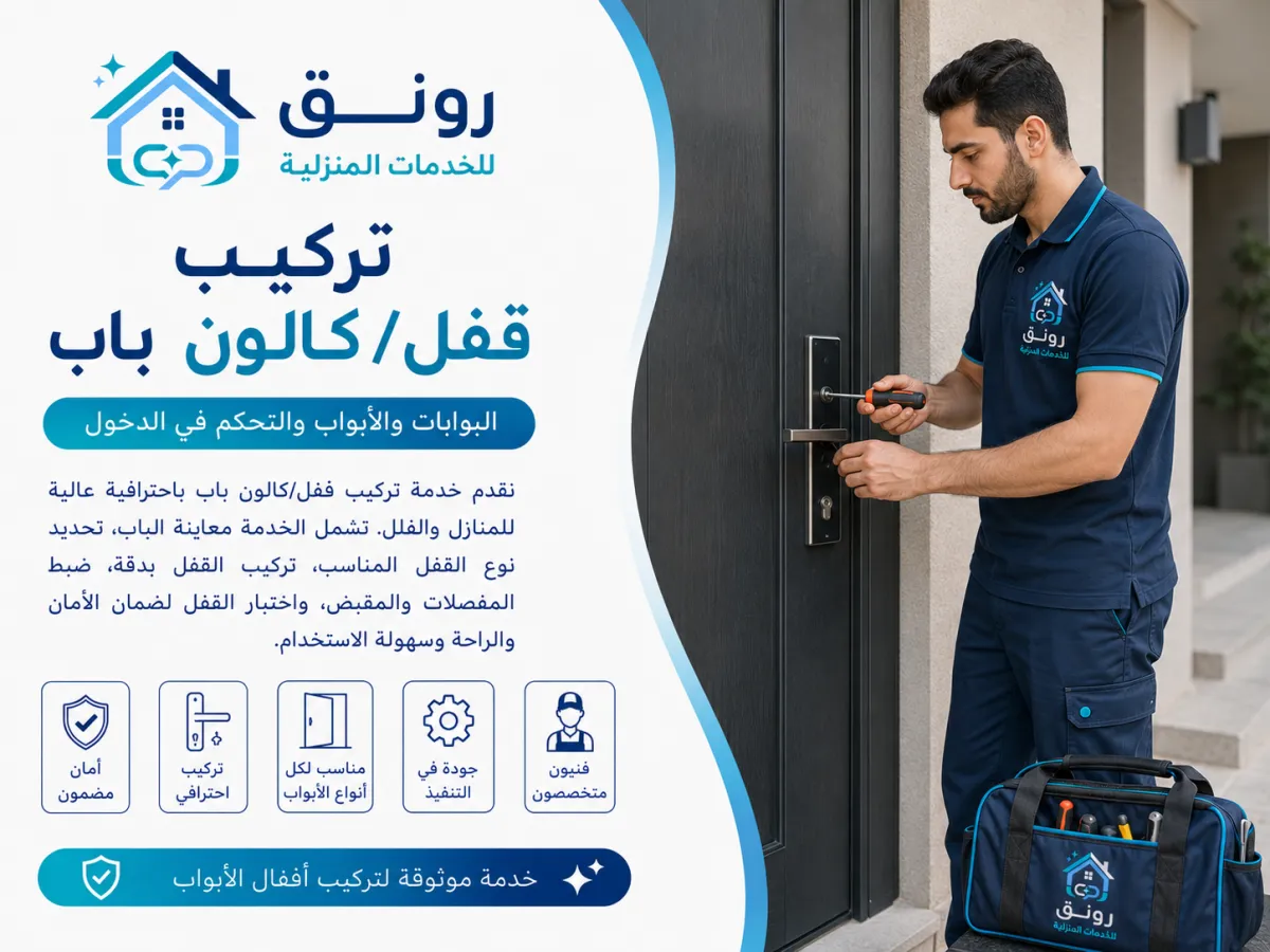 تركيب قفل/كالون باب