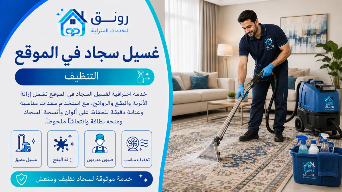 غسيل سجاد في الموقع