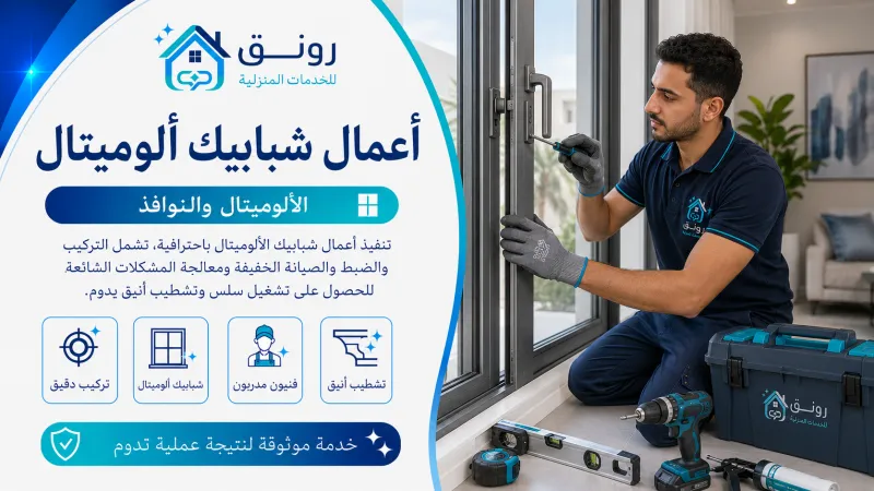 أعمال شبابيك ألوميتال