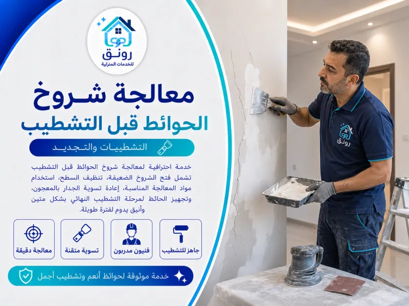 معالجة شروخ الحوائط قبل التشطيب
