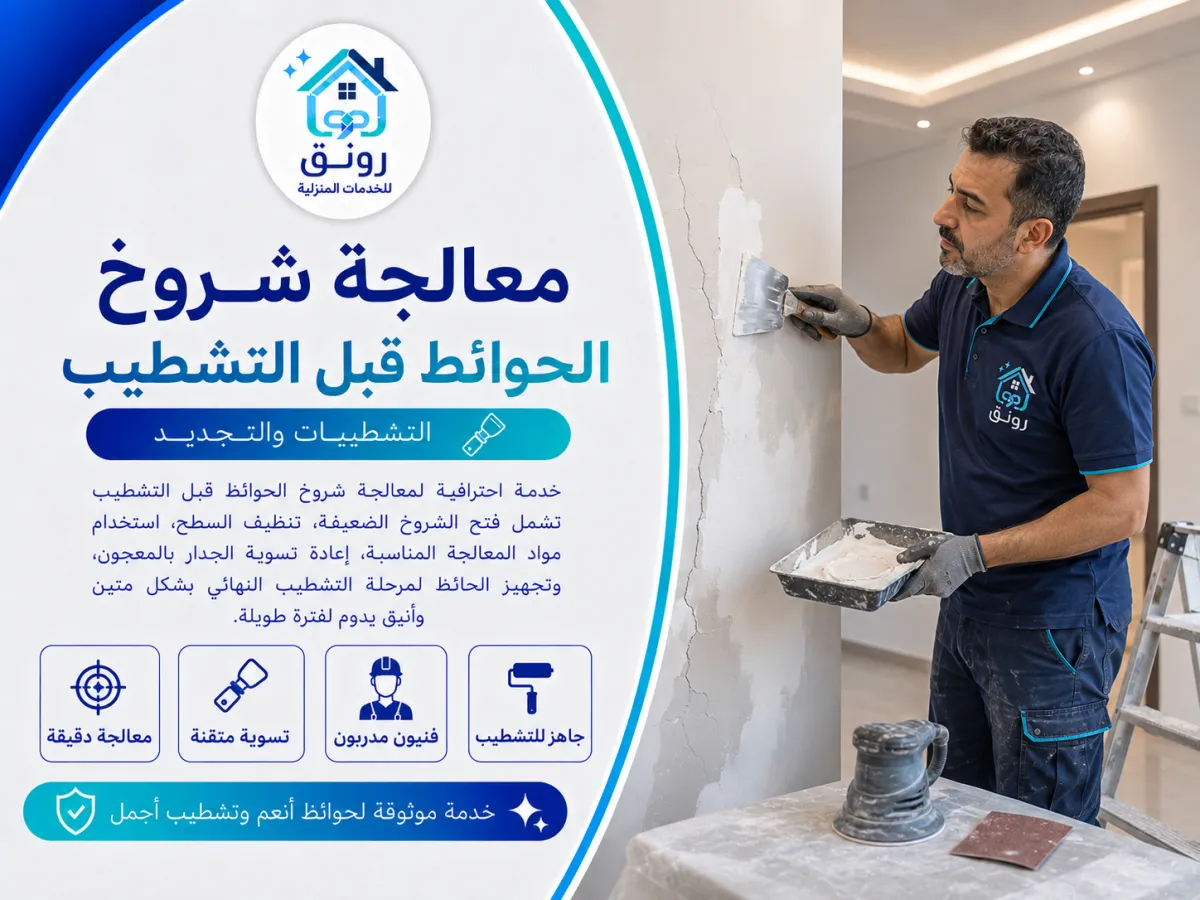 معالجة شروخ الحوائط قبل التشطيب