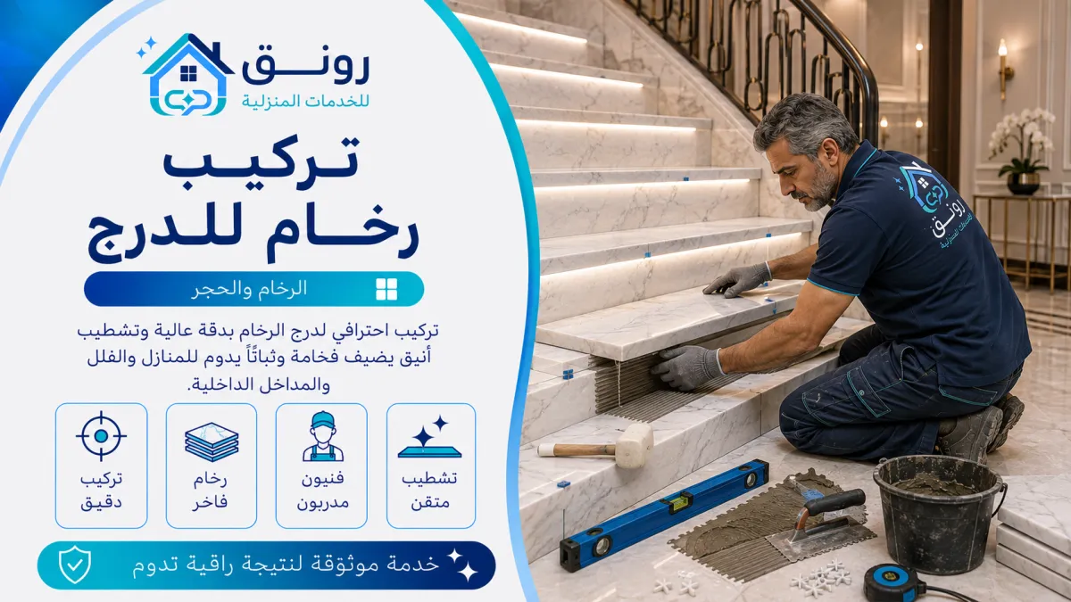 تركيب رخام للدرج - المستثمرين الجنوبية