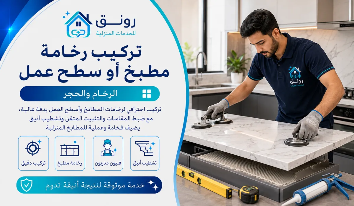 تركيب رخامة مطبخ أو سطح عمل - المستثمرين الجنوبية