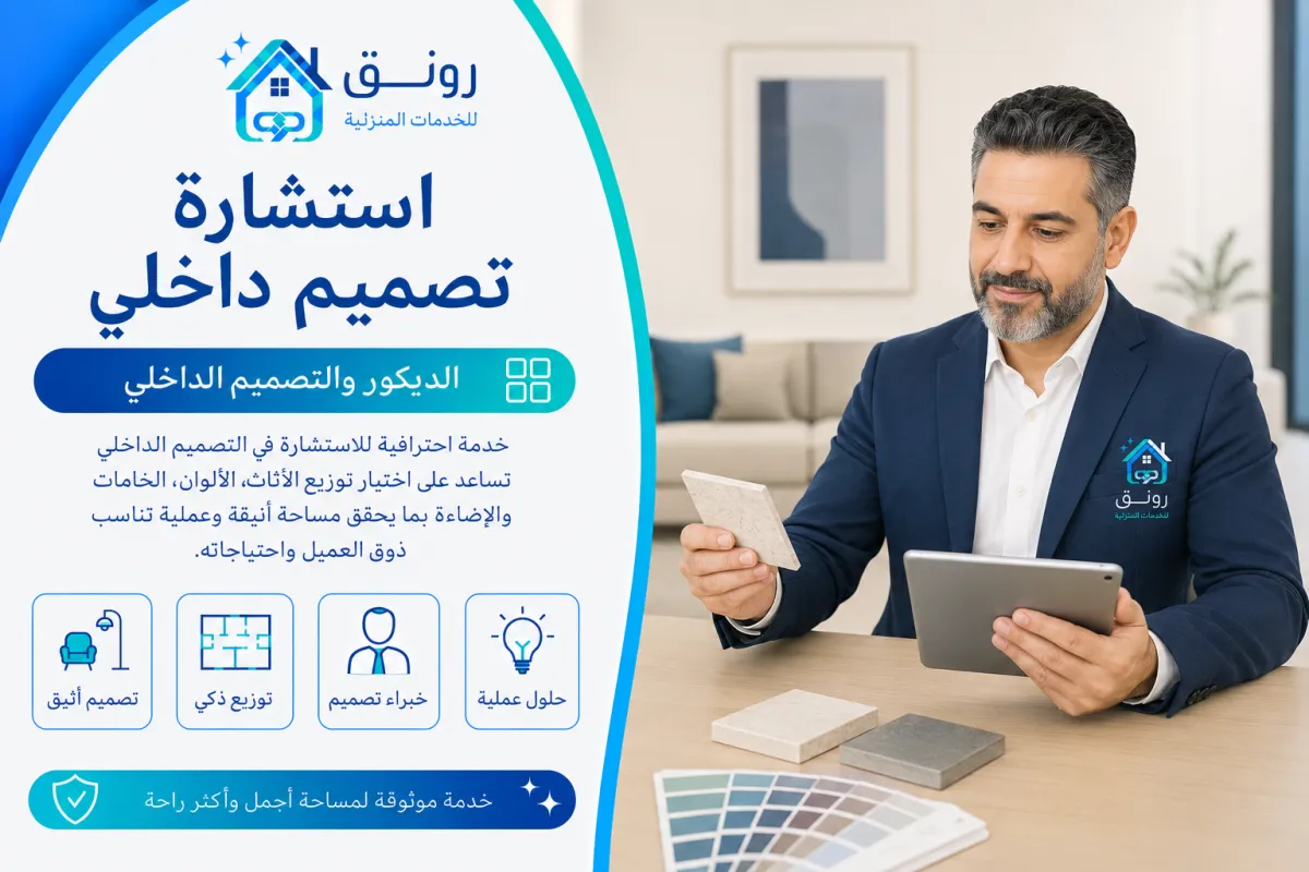 استشارة تصميم داخلي - مدينة 6 أكتوبر