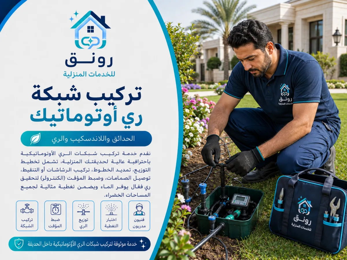 تركيب شبكة ري أوتوماتيك