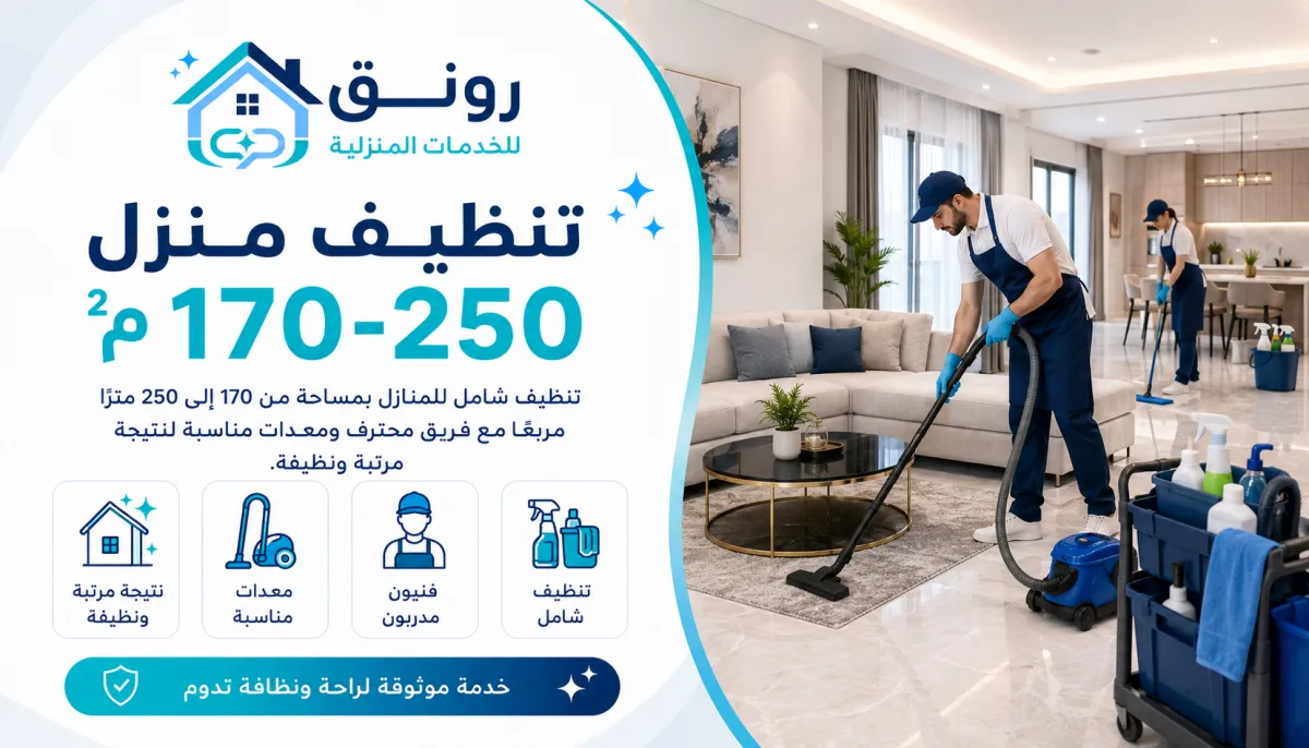 تنظيف منزل 170–250م² - التجمع الثالث