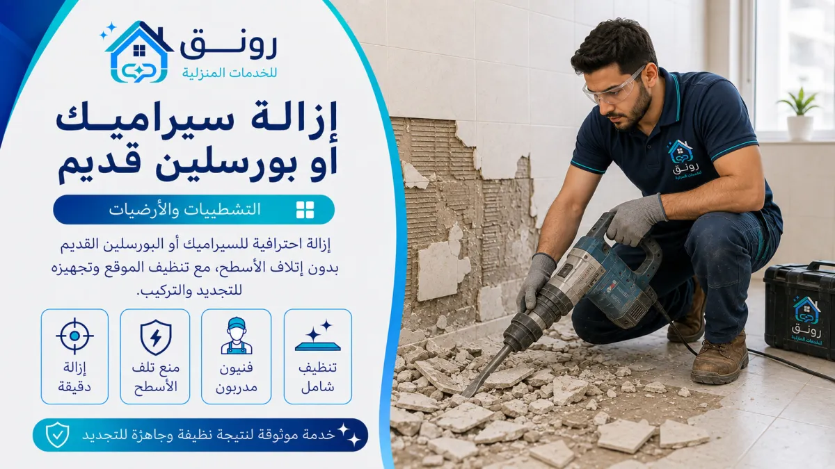إزالة سيراميك أو بورسلين قديم - المستثمرين الجنوبية