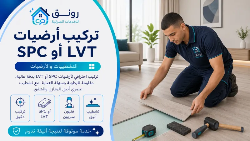 تركيب أرضيات SPC أو LVT