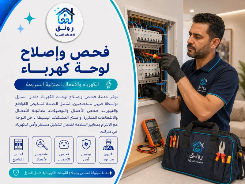 فحص وإصلاح لوحة كهرباء