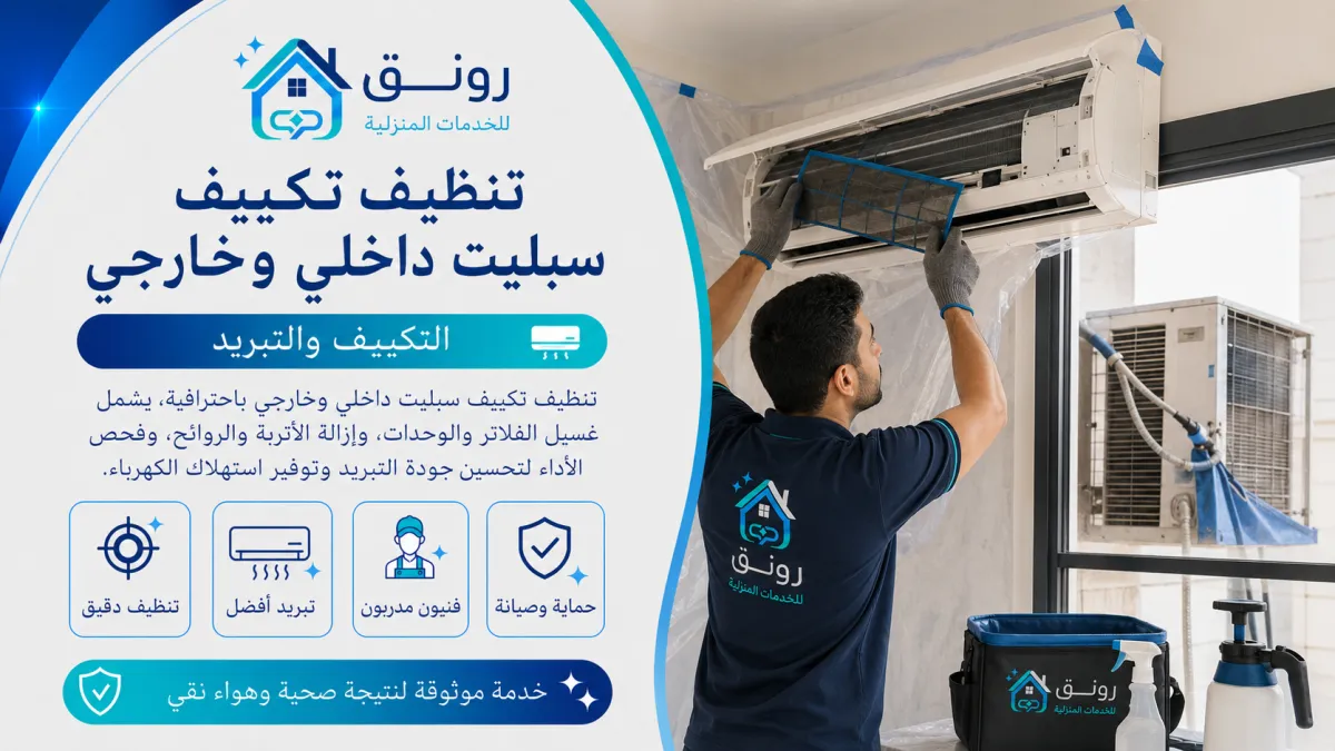 تنظيف تكييف سبليت داخلي وخارجي - المستثمرين الجنوبية