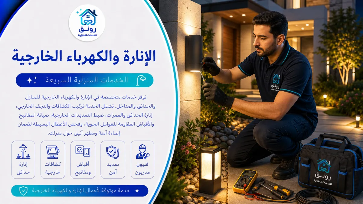 الإنارة والكهرباء الخارجية
