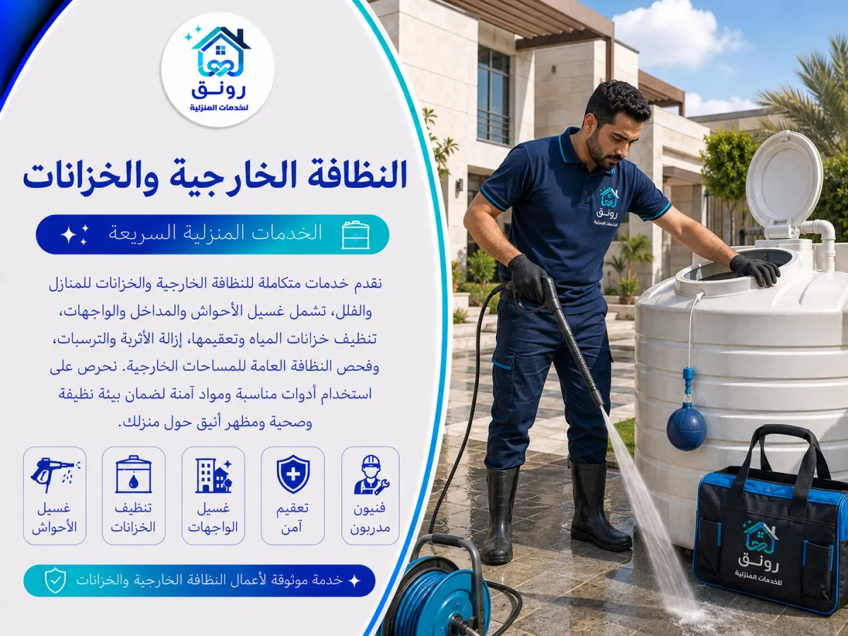 النظافة الخارجية والخزانات